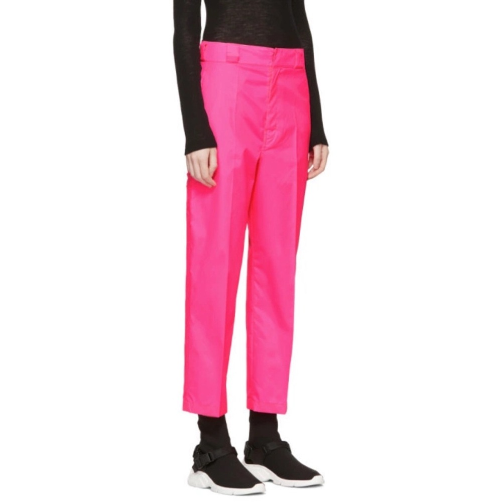 Prada Prada Pink Techno Logo Trousers 38 2 $890 - Picture 3 of 11
